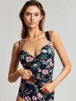 Joules Jasmine Navy Floral Tankini Top NavyFloral