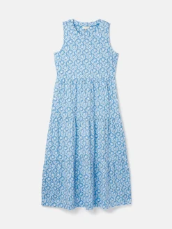 Best Joules Jayne Jersey Tiered Dress Blue