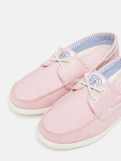 Discount Joules X Chatham Jetty Deck Shoes Pink