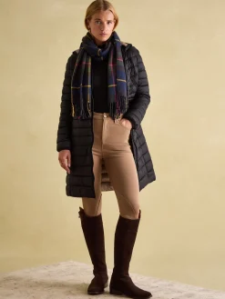 Joules Kenley Showerproof Long Padded Coat with Hood Black