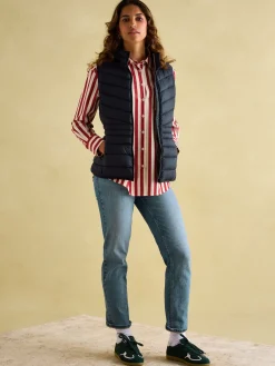 Discount Joules Kenley Showerproof Padded Gilet Navy