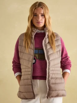 Clearance Joules Kenley Showerproof Padded Gilet Pearl