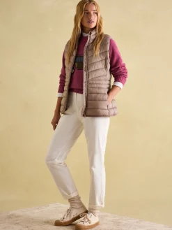 Clearance Joules Kenley Showerproof Padded Gilet Pearl