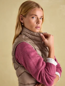 Clearance Joules Kenley Showerproof Padded Gilet Pearl