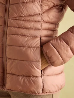 Hot Joules Kenley Showerproof Padded Coat with Hood Pink