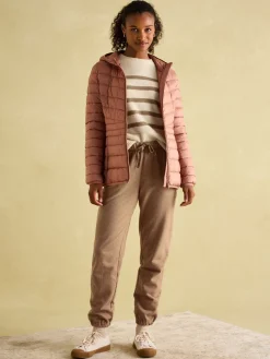 Hot Joules Kenley Showerproof Padded Coat with Hood Pink