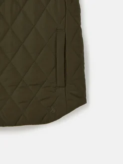 Hot Joules Kids' Atwell Khaki Green Showerproof Reversible Gilet KhakiGreen