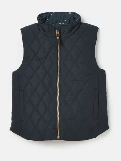 Sale Joules Kids' Atwell Navy Blue Showerproof Reversible Gilet NavyBlue