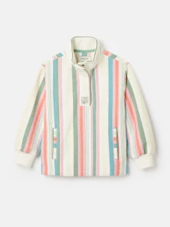 Outlet Joules Kids' Burnham Multi Stripe Funnel Neck Sweatshirt MultiStripe