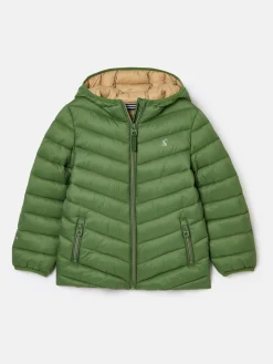 Hot Joules Kids' Cairn Showerproof Padded Coat Green