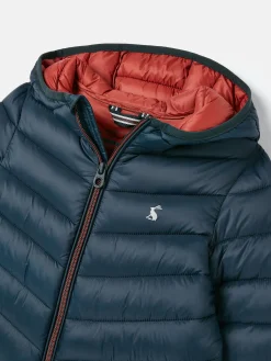 Hot Joules Kids' Cairn Navy Blue Showerproof Padded Coat NavyBlue