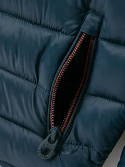 Hot Joules Kids' Cairn Navy Blue Showerproof Padded Coat NavyBlue