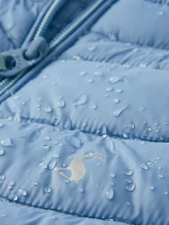 Hot Joules Kids' Crofton Showerproof Quilted Gilet Blue