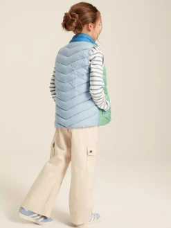 Sale Joules Kids' Crofton Pink Hotchpotch Showerproof Quilted Gilet PinkHotchpotch