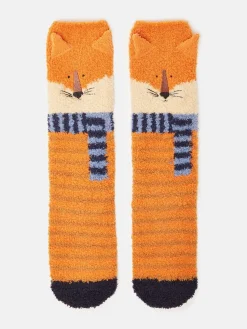 Hot Joules Kids' Fluffy Character Socks Orange