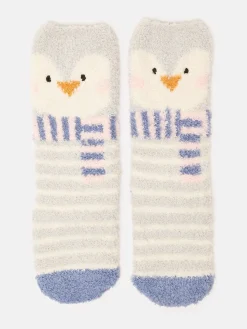 Clearance Joules Kids' Fluffy Pale Blue Character Socks PaleBlue