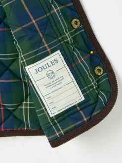 Joules Kids' Gibson Khaki Green Quilted Gilet KhakiGreen
