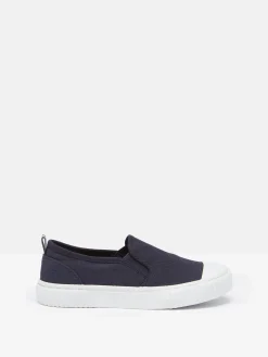 Joules Kids' Peasy Slip On Plimsolls Blue