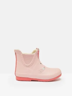 Outlet Joules Kids' Raindance Kids' Character Fleece Lined Ankle Wellies Pink