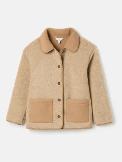 Hot Joules Kids' Sadie Borg Fleece Jacket Natural