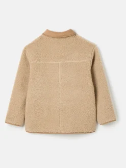 Hot Joules Kids' Sadie Borg Fleece Jacket Natural