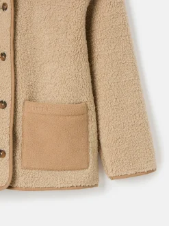 Hot Joules Kids' Sadie Borg Fleece Jacket Natural