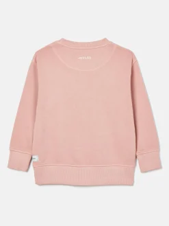 Joules Kids' Sundaze Crew Neck Slogan Sweatshirt Pink