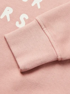 Joules Kids' Sundaze Crew Neck Slogan Sweatshirt Pink