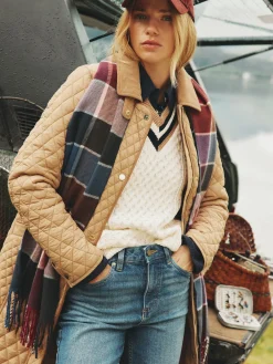 Joules Langtree Berry & Navy Scarf Berry&Navy