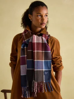 Joules Langtree Berry & Navy Scarf Berry&Navy