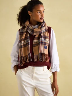 New Joules Langtree Rust Brown Scarf RustBrown