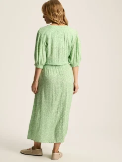 Joules Laurie Viscose Midi Dress Green