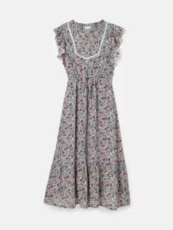 Discount Joules Lillia Tie Waist Tiered Dress Multi