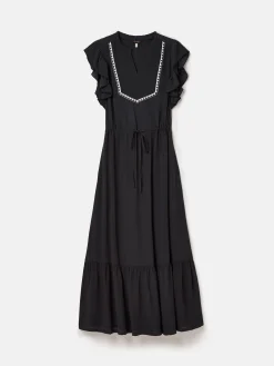 Joules Lillia Navy Blue Tie Waist Tiered Dress NavyBlue