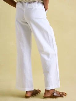Best Joules Linen Blend Trousers White