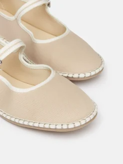 Best Joules Maddison Canvas Mary Jane Shoes Neutral