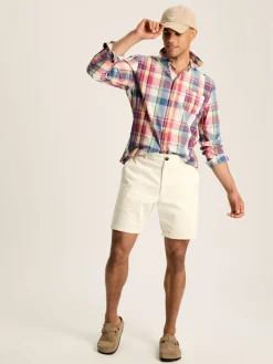 Outlet Joules Madras Long Sleeve Cotton Check Shirt Blue/Pink