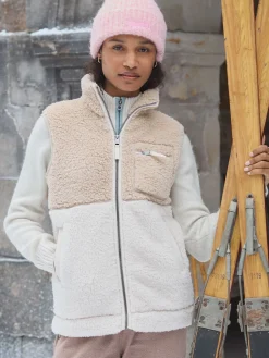 Outlet Joules Mallory Fleece Gilet Cream