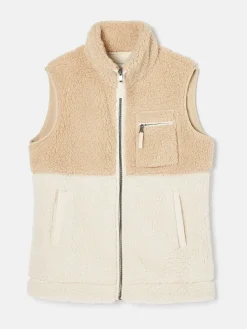 Outlet Joules Mallory Fleece Gilet Cream