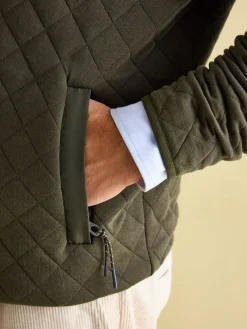 Best Joules Malton Quilted Jersey Pullover Sweatshirt Green