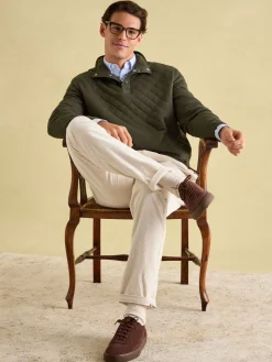 Best Joules Malton Quilted Jersey Pullover Sweatshirt Green