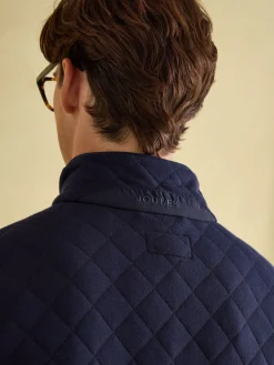 Best Joules Malton Quilted Jersey Pullover Sweatshirt Navy