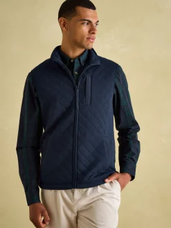 Discount Joules Malton Quilted Jersey Gilet Navy