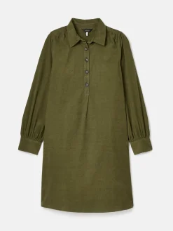 Discount Joules Maple Khaki Green Corduroy Shirt Dress KhakiGreen
