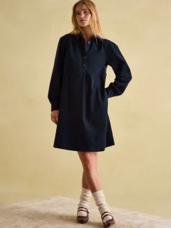 New Joules Maple Navy Blue Corduroy Shirt Dress NavyBlue