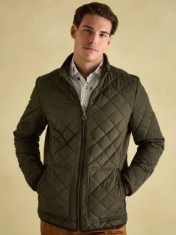Joules Maynard Diamond Quilted Jacket Green