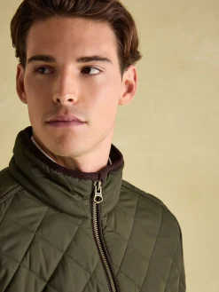 Joules Maynard Diamond Quilted Jacket Green