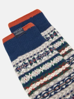 Joules Men's Alby Fair Isle Socks (size 7-12) Grey