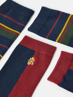 Best Joules Men's Kingsbury 2 Pack Socks (size 7-12) Multi