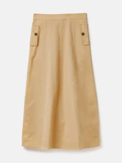 Best Joules Meredith A-line Midi Skirt Tan